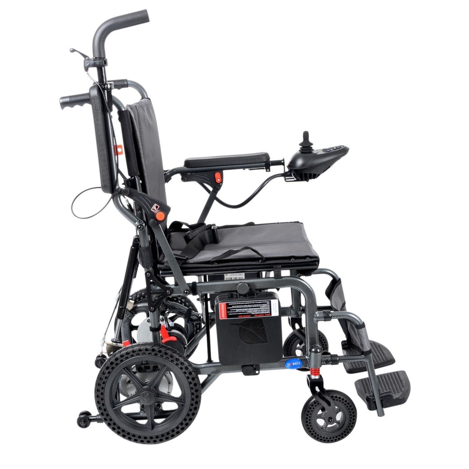 Sırtı yatan akülü sandalyenin joystick kontrol ünitesi